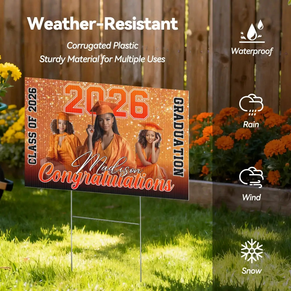Custom Class of 2026 on Yard Sign - Personalized Gift for Graduation Duconspace