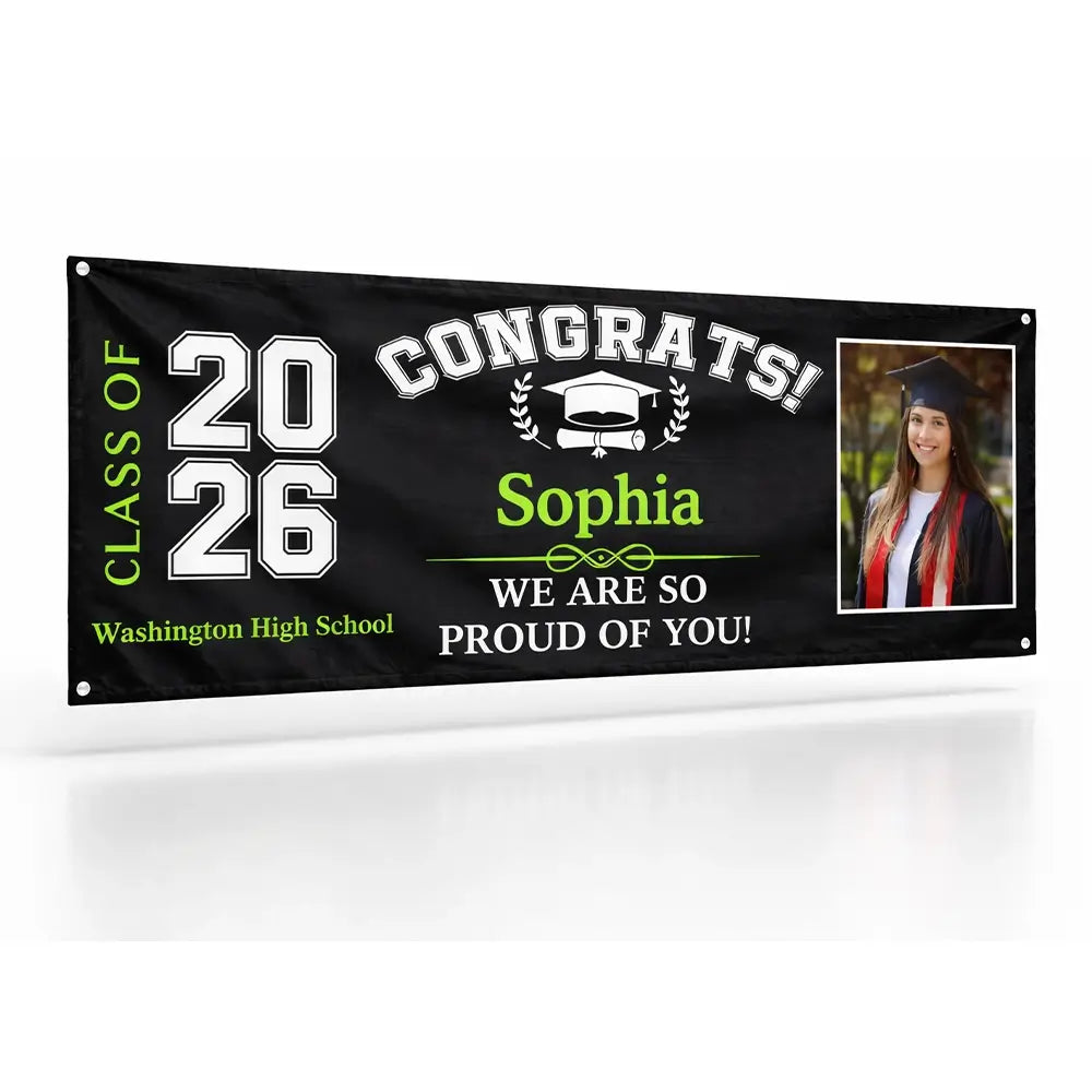 Custom Class of Banner - Personalized Gift for Graduation Duconspace