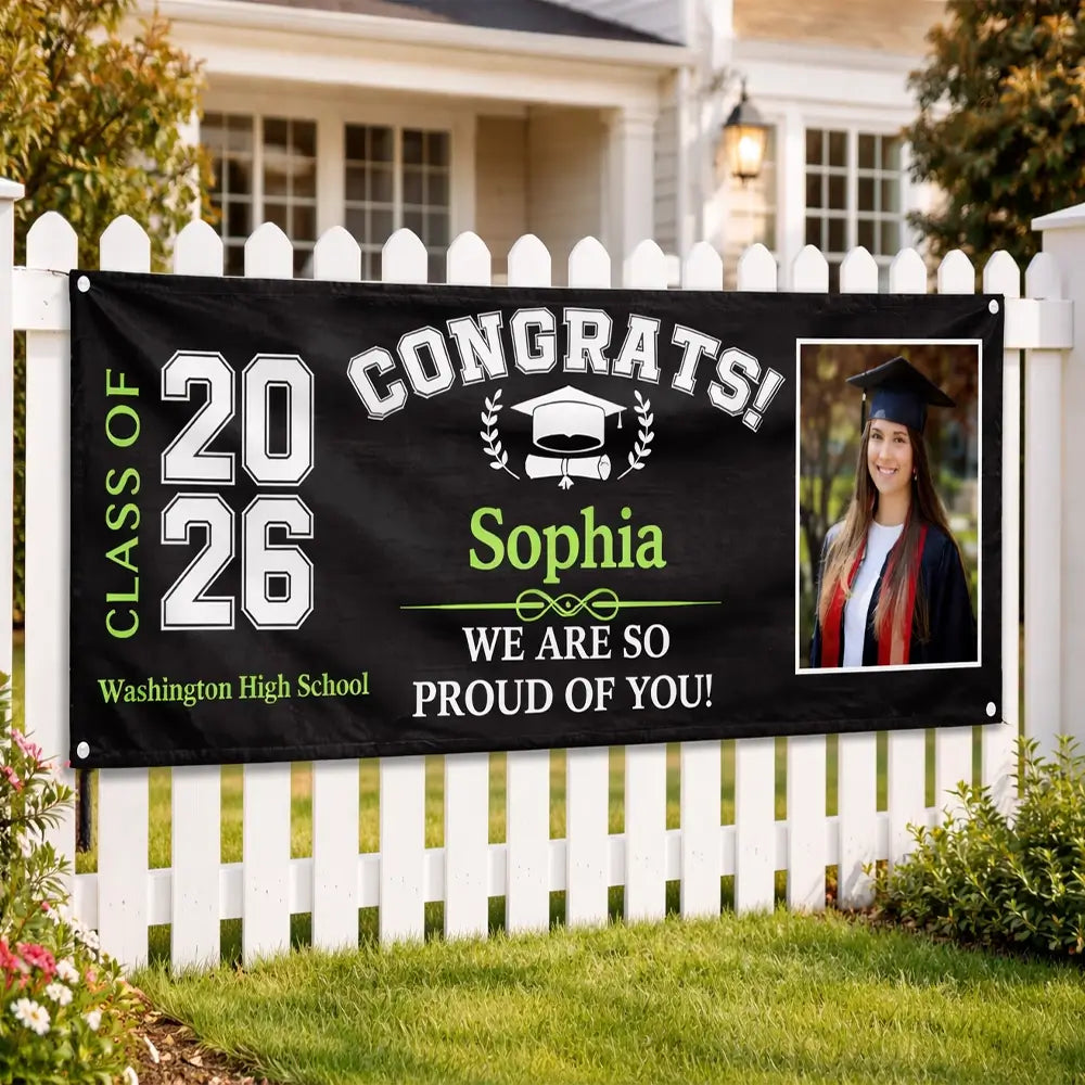 Custom Class of Banner - Personalized Gift for Graduation Duconspace