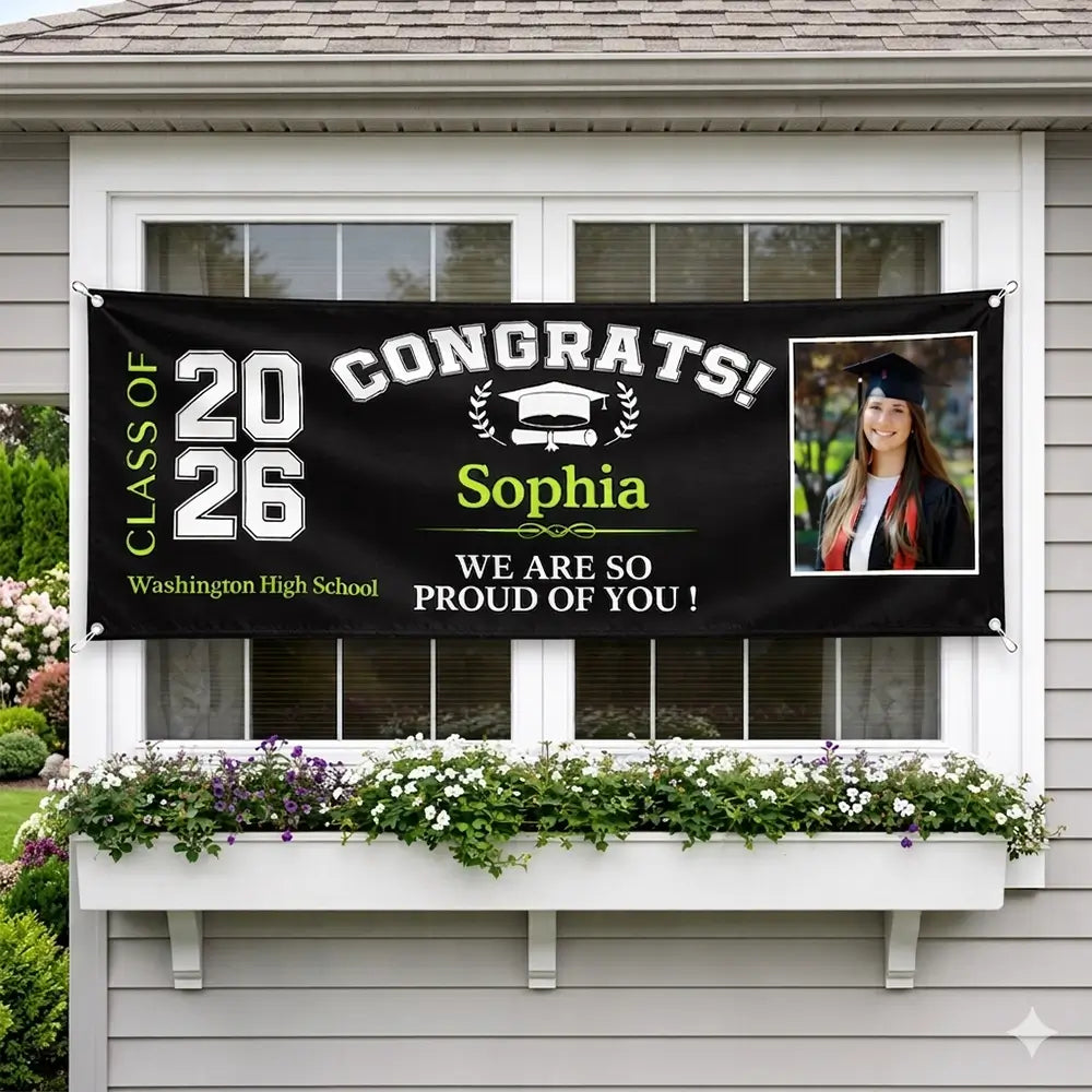 Custom Class of Banner - Personalized Gift for Graduation Duconspace
