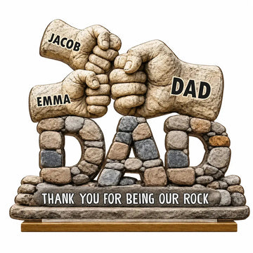 Custom Dad Fist Wooden Plaque Gift