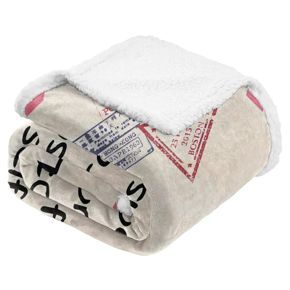 Custom Dad Letter Blanket Gift Daughter, Big Hug Blanket Duconspace