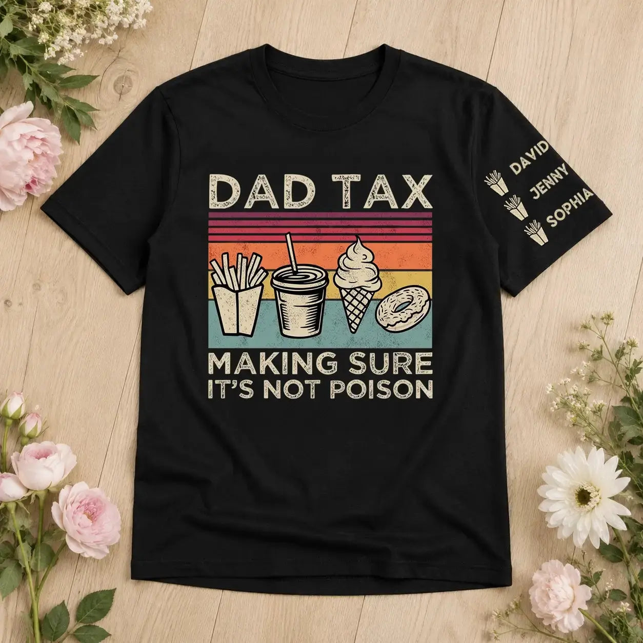 Custom Dad Tax Shirt - Personalized Gift for Dad, Grandpa Duconspace