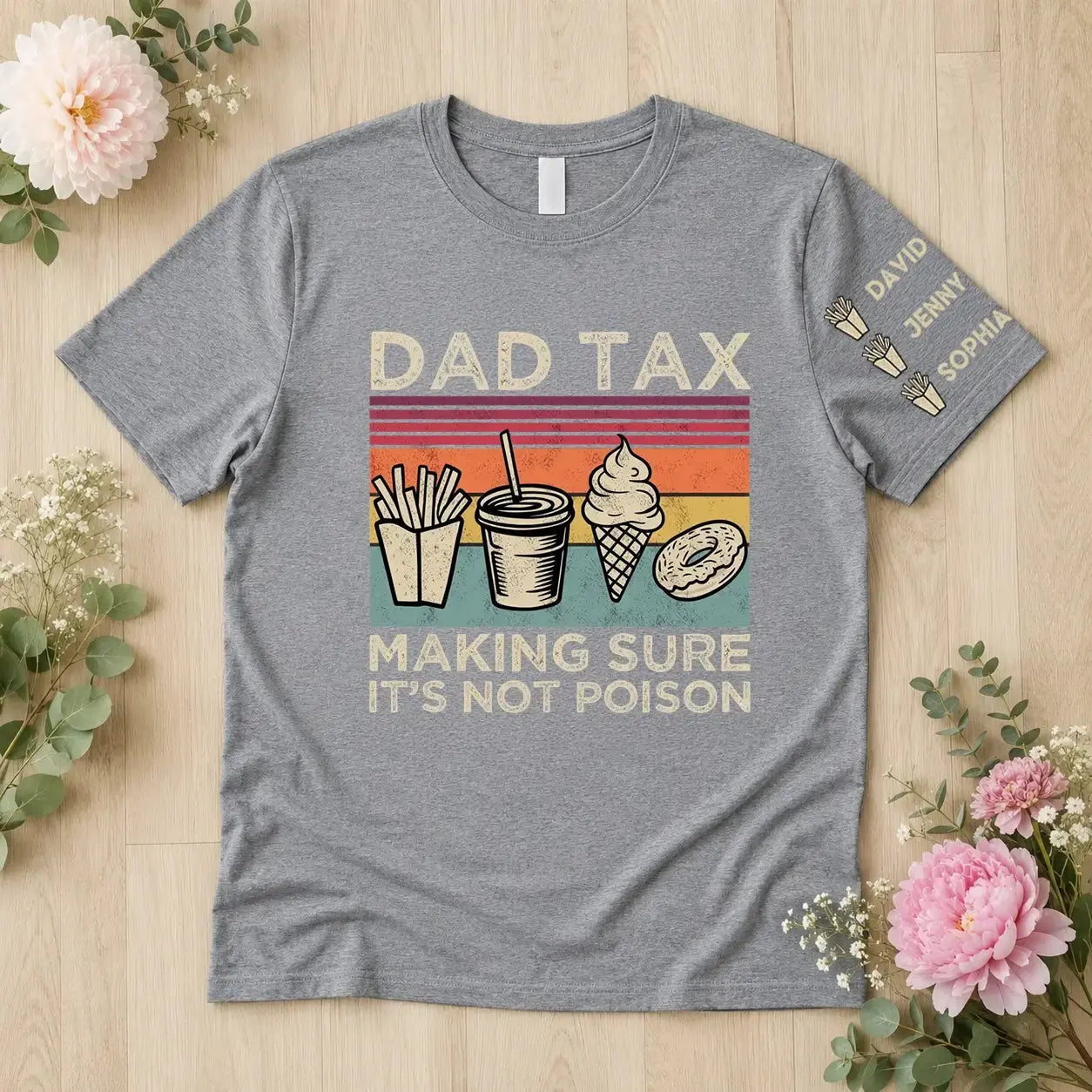 Custom Dad Tax Shirt - Personalized Gift for Dad, Grandpa Duconspace