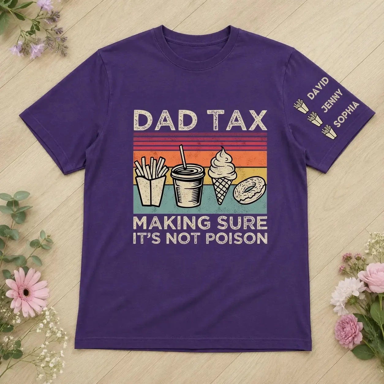 Custom Dad Tax Shirt - Personalized Gift for Dad, Grandpa Duconspace