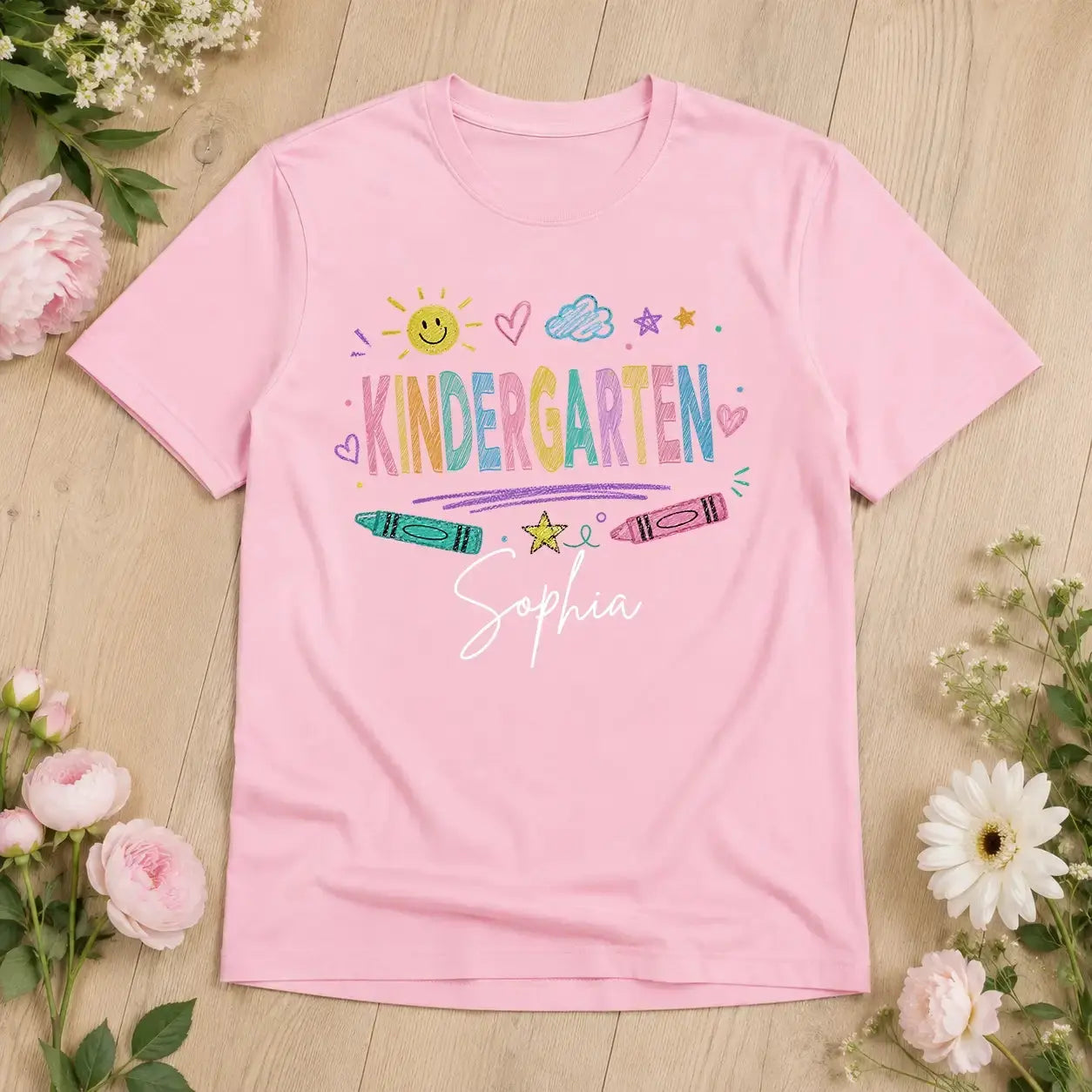 Custom Doodle Crayon shirt - Personalized Back to School Gift
