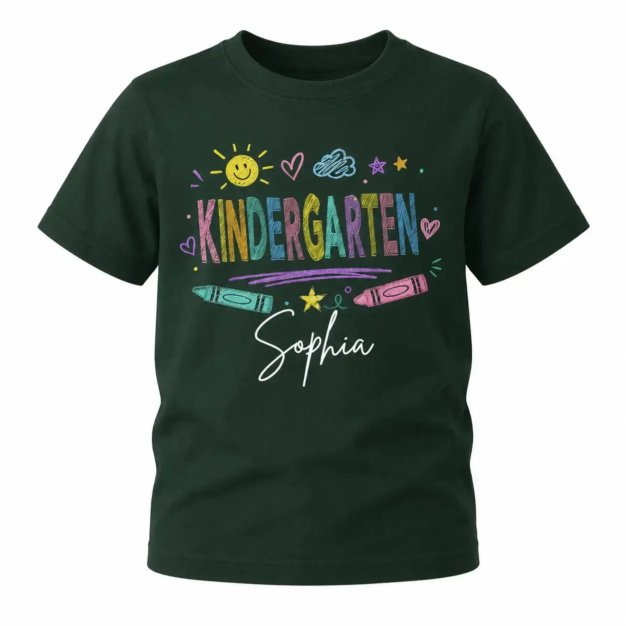 Custom Doodle Crayon shirt - Personalized Back to School Gift