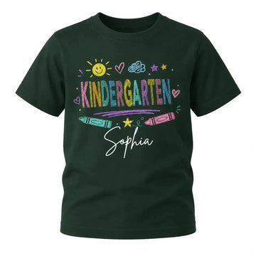 Custom Doodle Crayon shirt - Personalized Back to School Gift
