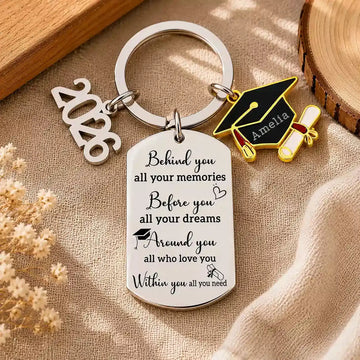 Custom Engraved Graduation Keychain, Graduation Gift Duconspace