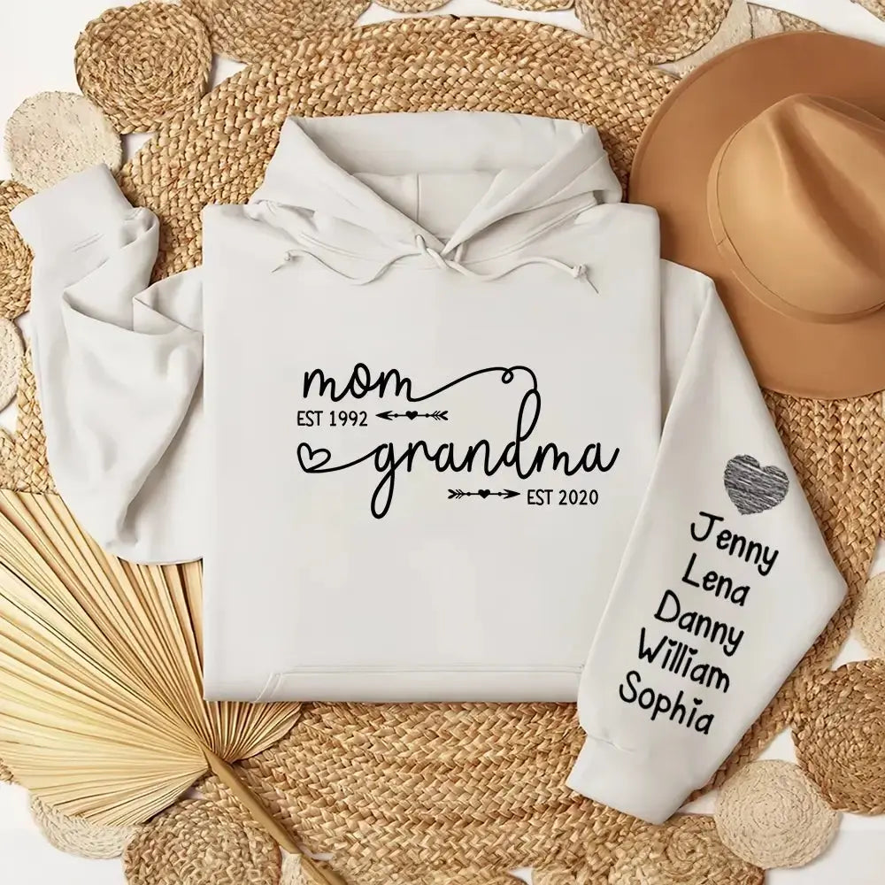 Custom Est Year Sweatshirt - Personalized Gift for Mom, Grandma Duconspace