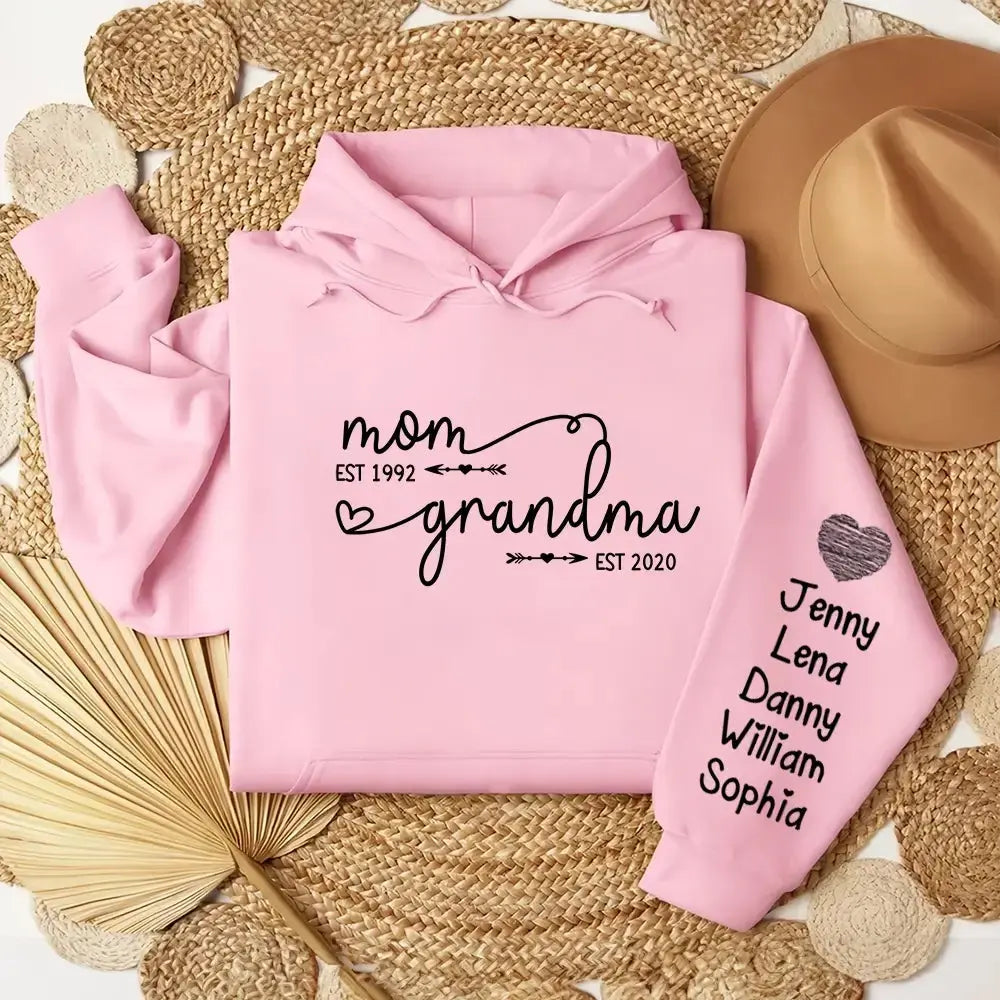 Custom Est Year Sweatshirt - Personalized Gift for Mom, Grandma Duconspace