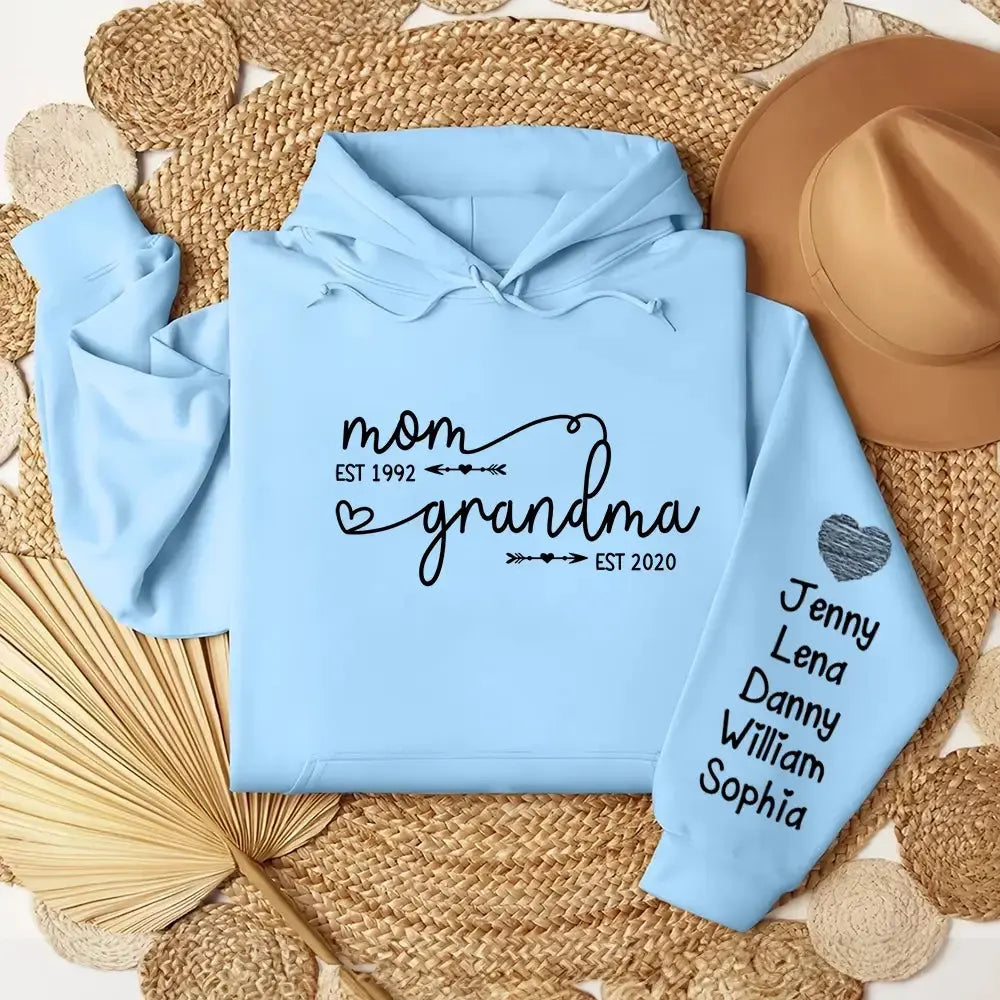 Custom Est Year Sweatshirt - Personalized Gift for Mom, Grandma Duconspace
