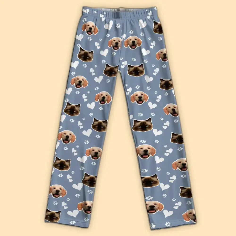 Custom Face Pajama Pants - Personalized Gift for Pet Lovers Duconspace