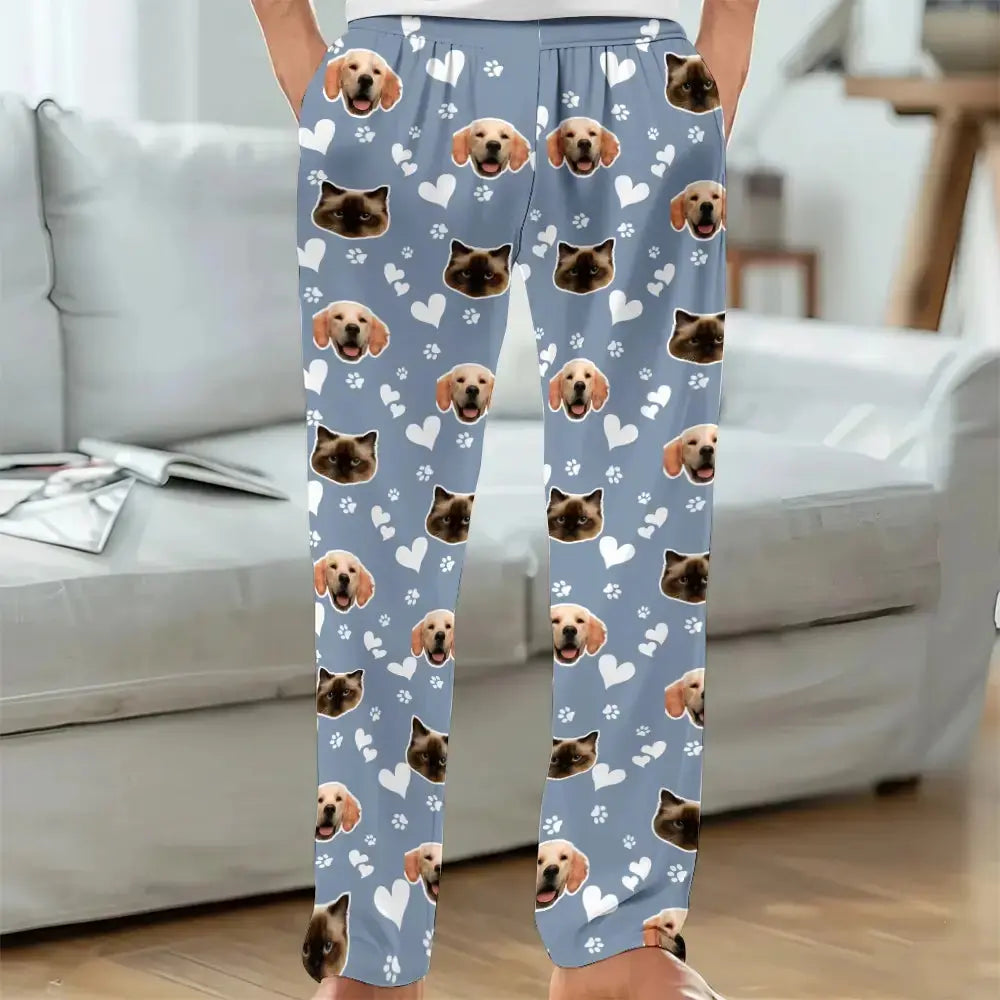 Custom Face Pajama Pants - Personalized Gift for Pet Lovers Duconspace