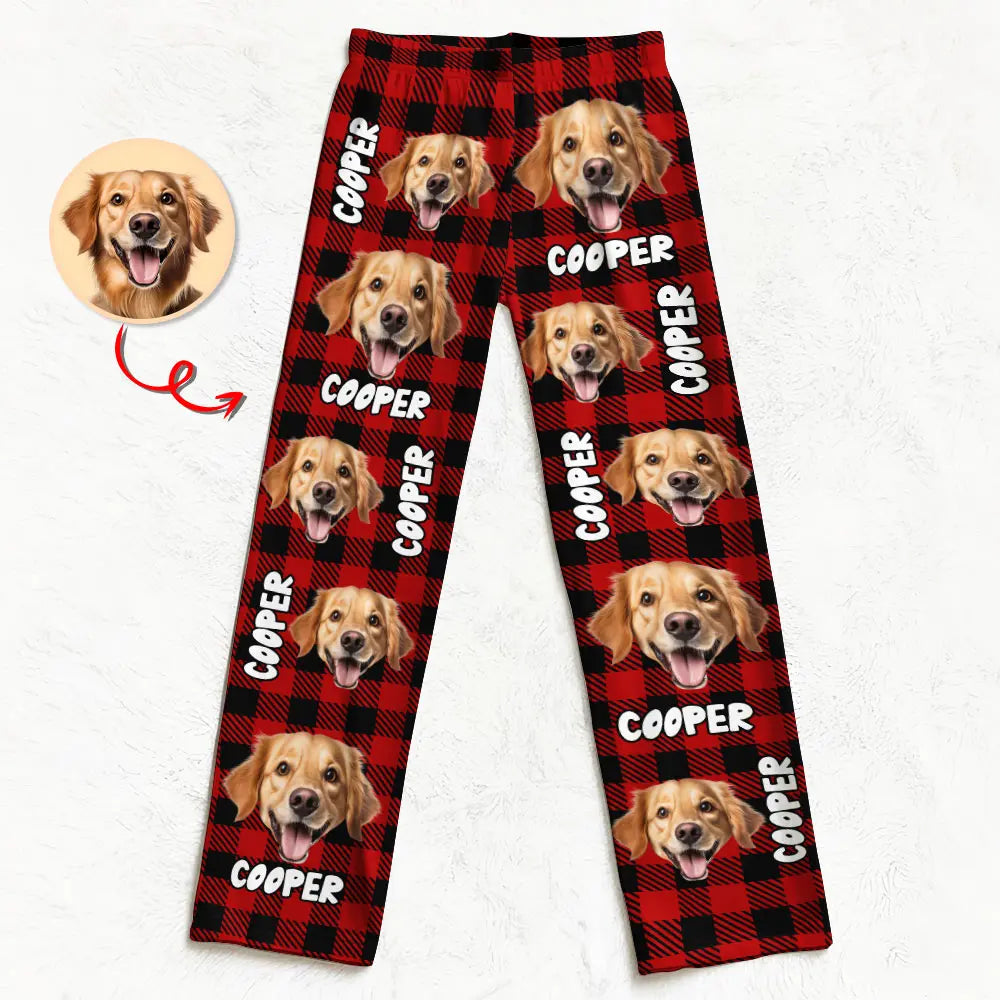 Custom Face Pajama Pants – Personalized Lounge Pants with Name