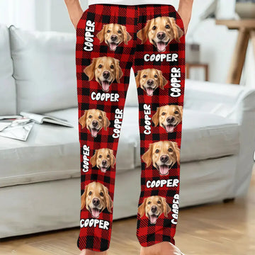 Custom Face Pajama Pants – Personalized Lounge Pants with Name