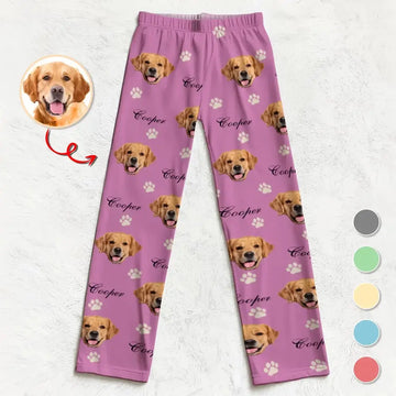 Custom Face Pajamas Pants - Personalized Gift for Dog, Cat Lovers Duconspace