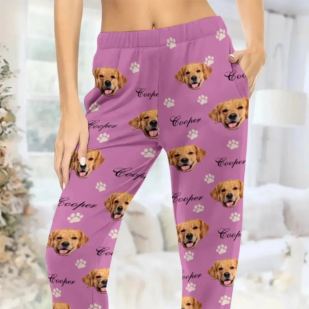 Custom Face Pajamas Pants - Personalized Gift for Dog, Cat Lovers Duconspace