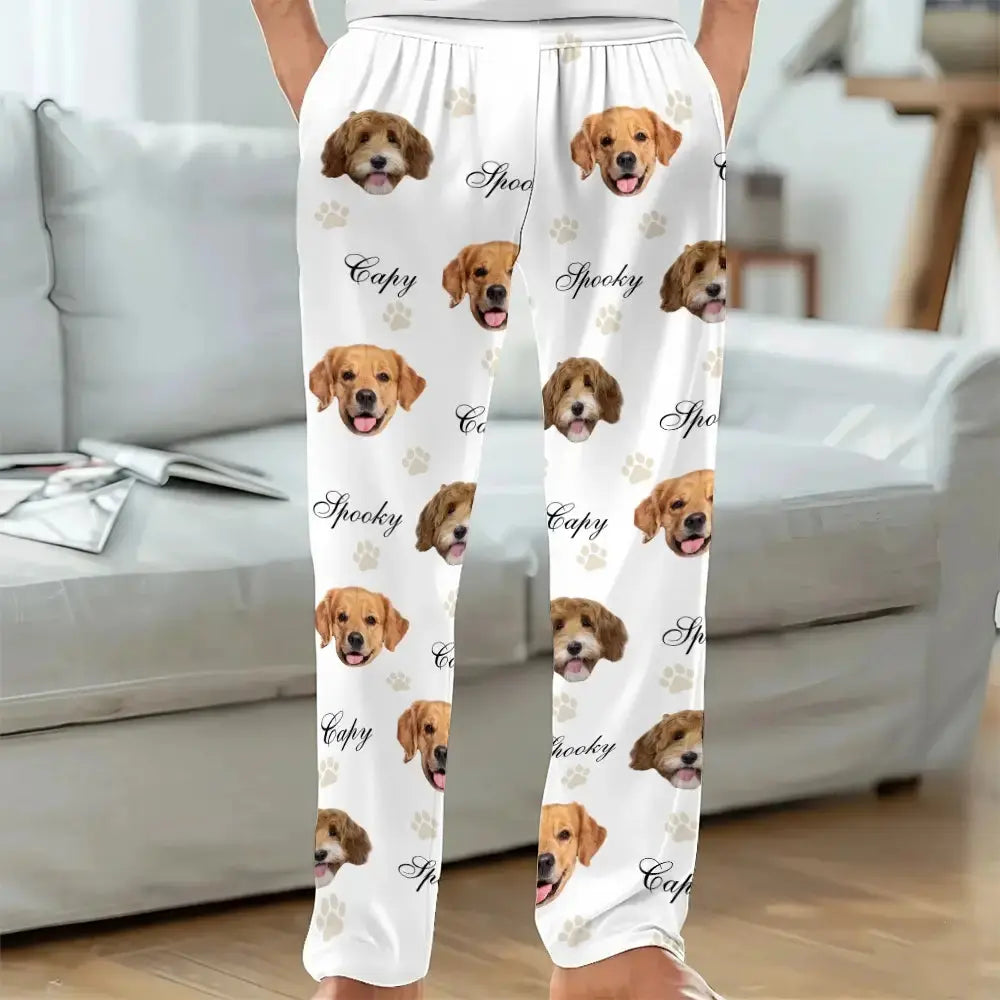 Custom Face Pajamas Pants - Personalized Gift for Dog, Cat Lovers Duconspace