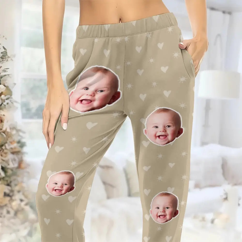 Custom Family Face on Pajama Pants - Personalized  Gift for Family Member