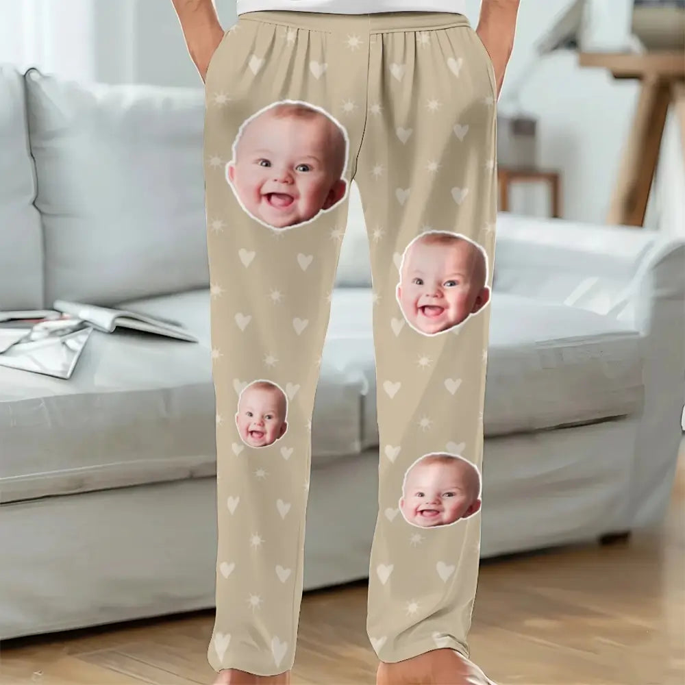 Custom Family Face on Pajama Pants - Personalized  Gift for Family Member