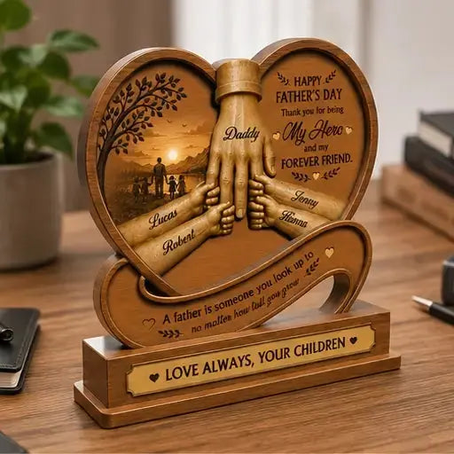 Custom Family Hand Keepsake - Personalized Gift for Dad, Grandpa Duconspace