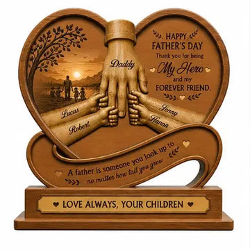 Custom Family Hand Keepsake - Personalized Gift for Dad, Grandpa Duconspace