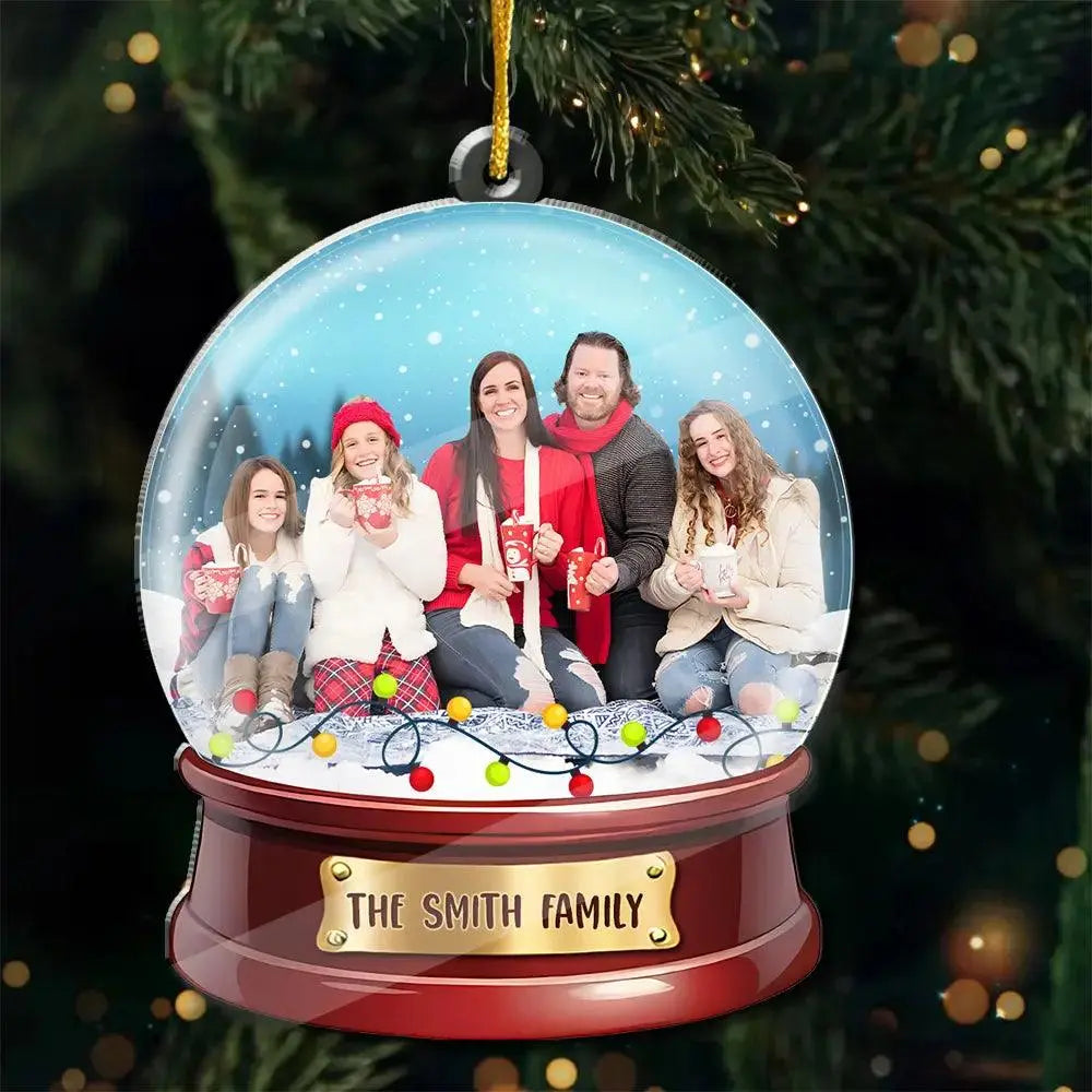 Personalized Family Photo Magic Time Ornament – Custom Acrylic Shape Christmas Gift for Loved Ones Printbelle