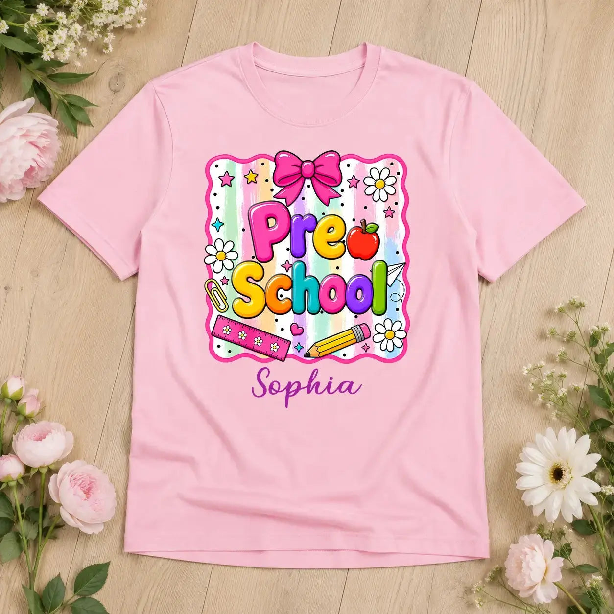 Custom First Grade Back to School Coquette Shirt