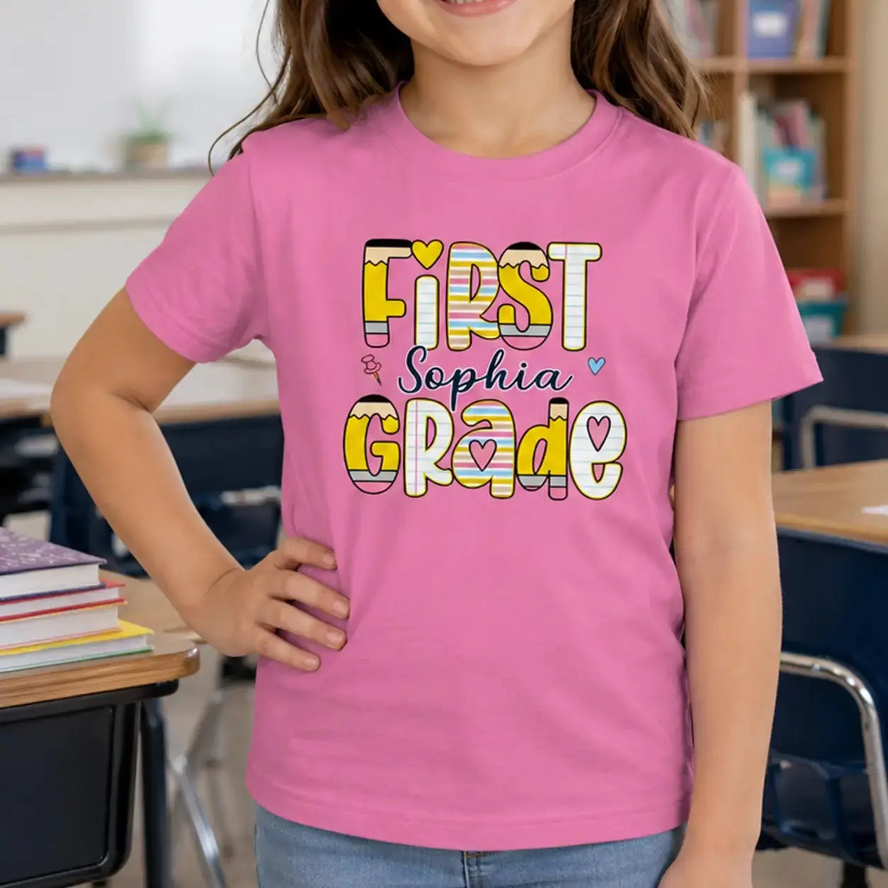 Custom First Grade Shirt - Personalized Back to School Gift