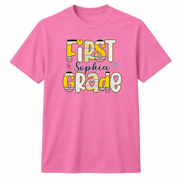 Custom First Grade Shirt - Personalized Back to School Gift