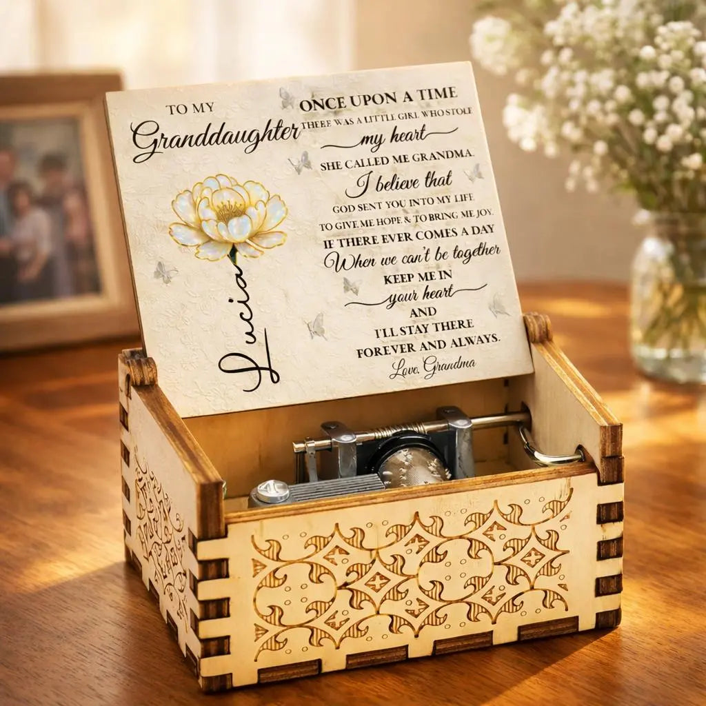 Custom Flower Music Box for Granddaughter, To My Granddaughter Duconspace