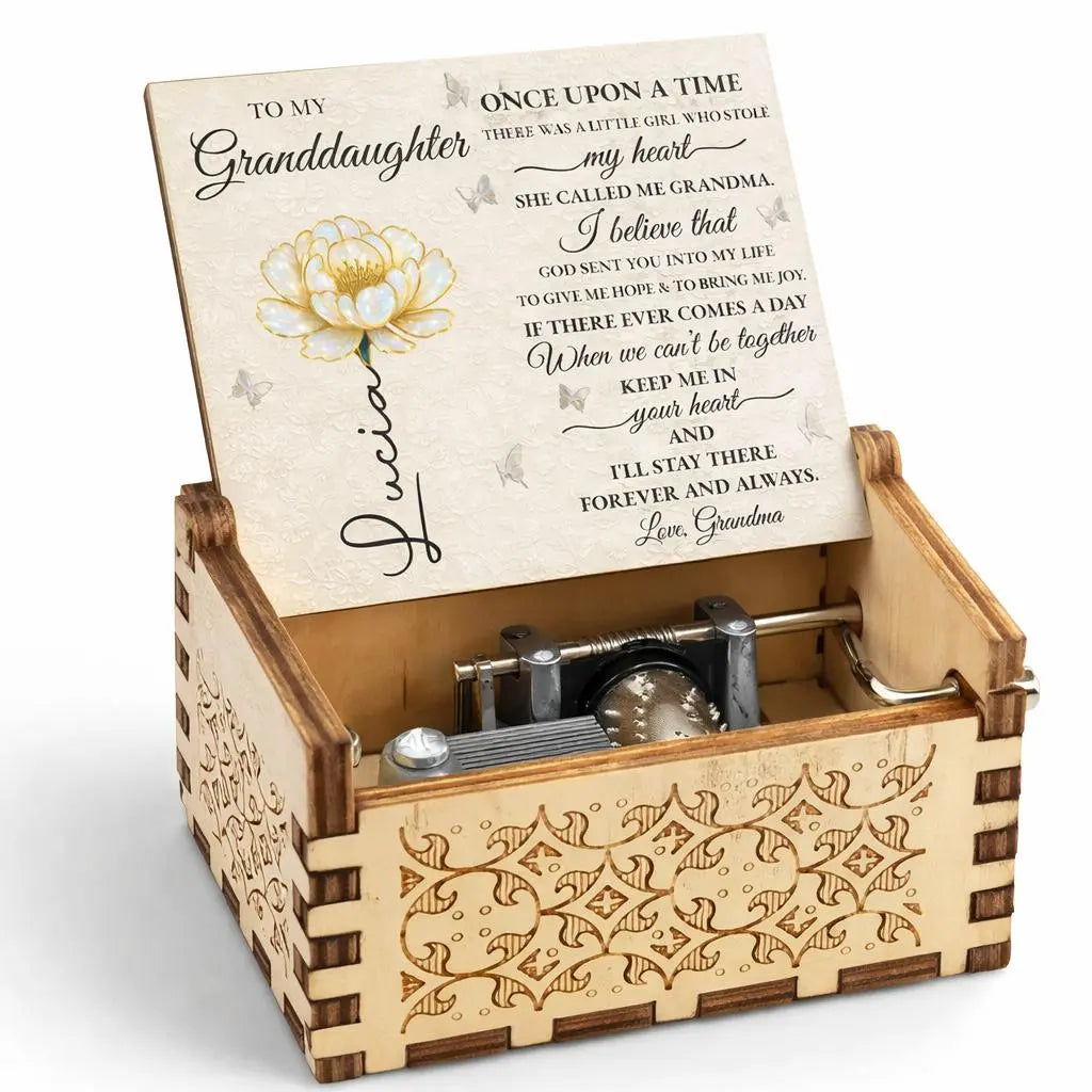 Custom Flower Music Box for Granddaughter, To My Granddaughter Duconspace