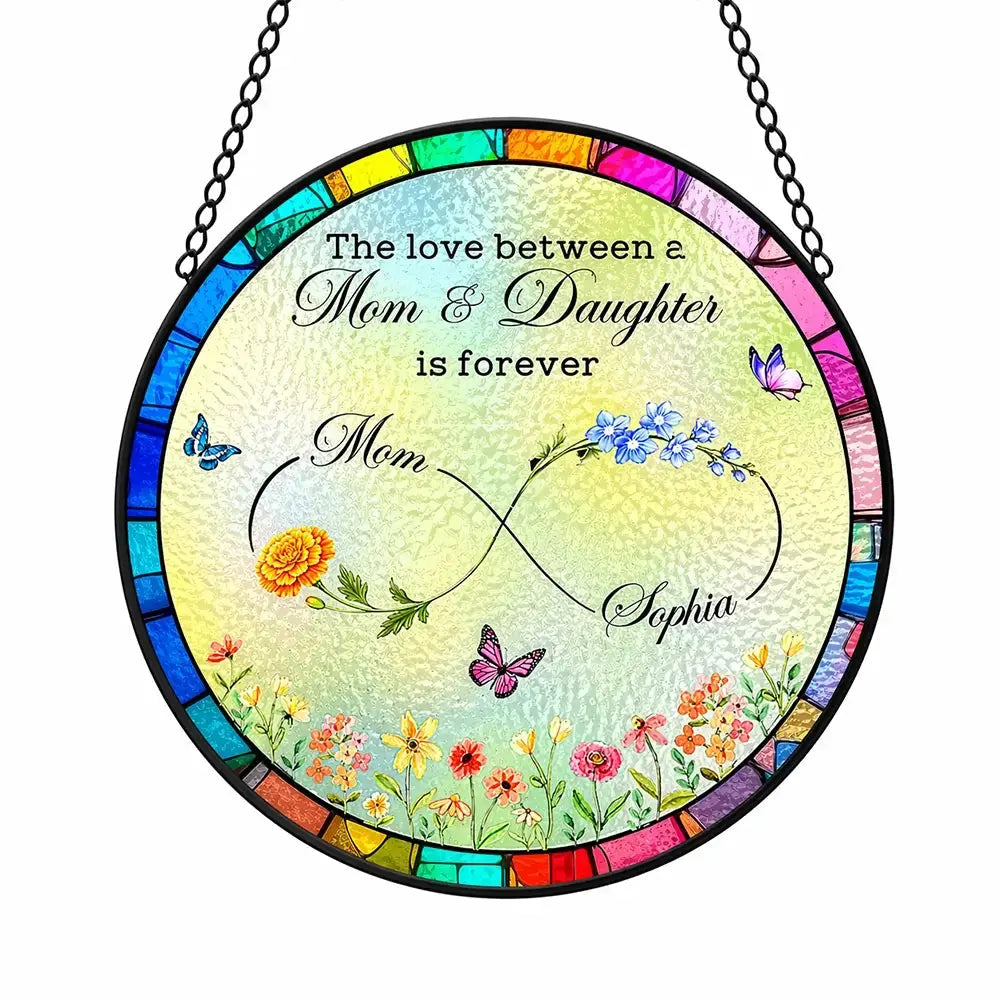 Custom Flower on Suncatcher - Personalized Gift for Mom and Daughter Duconspace