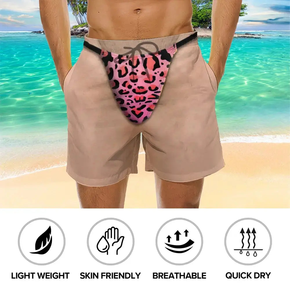 Custom Funny Men Beach Shorts - Personalized Gift for Summer Vacation
