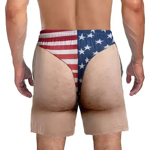 Custom Funny Patriotic Beach Shorts - Personalized Summer Gift for Men Duconspace
