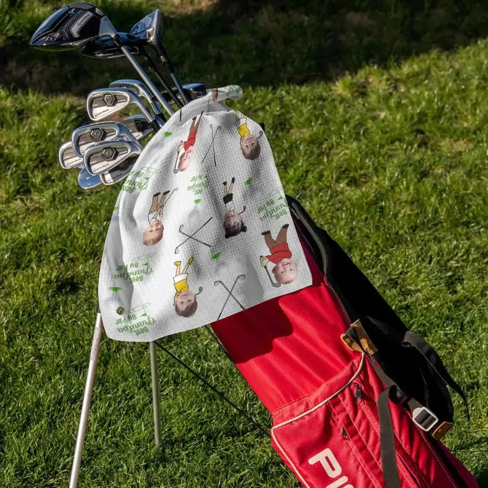 Custom Golf Towel With Kid’s Photo - Personalized Gift for Father's Day Duconspace