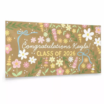 Custom Graduation Banner Class of 2026 Gift Duconspace