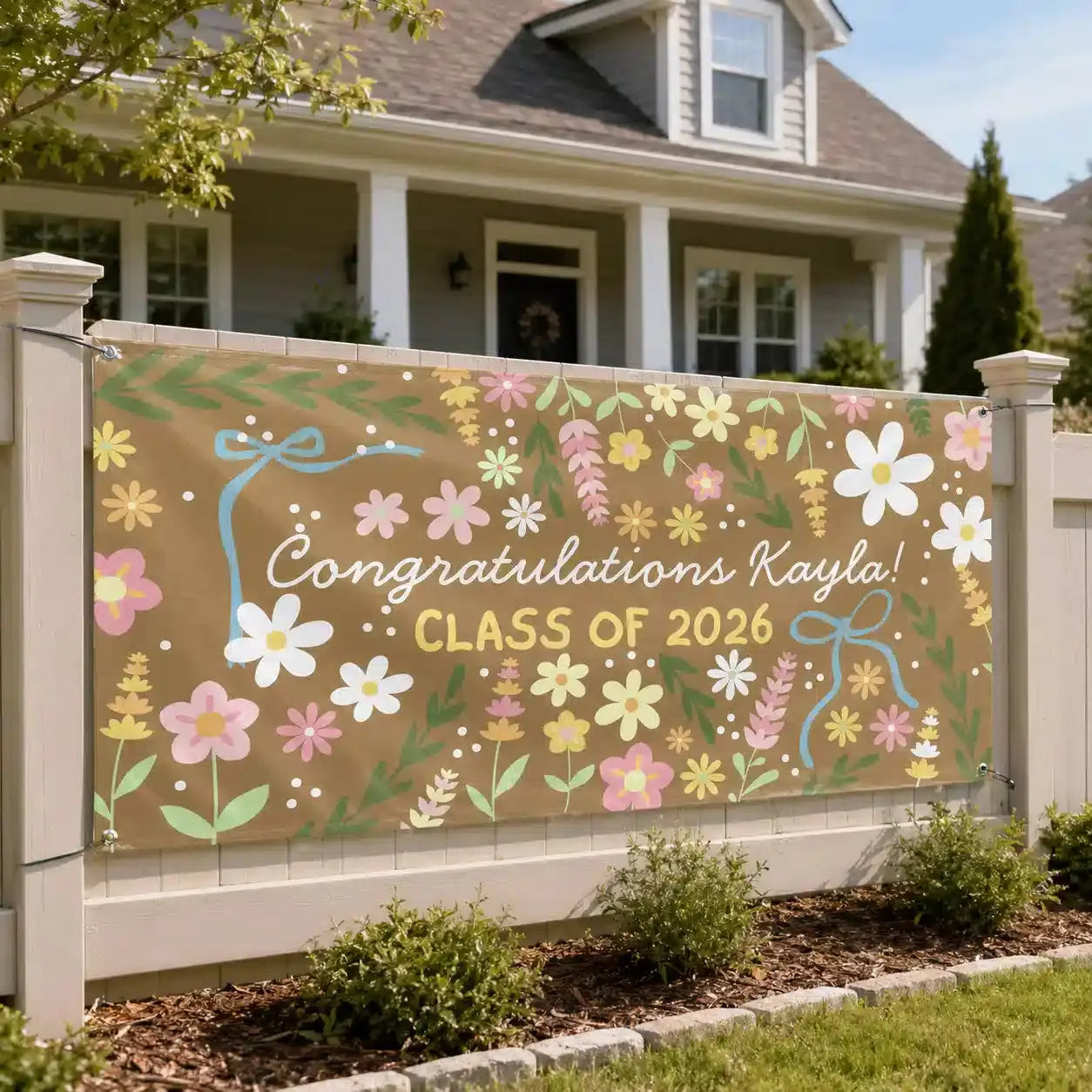 Custom Graduation Banner Class of 2026 Gift Duconspace