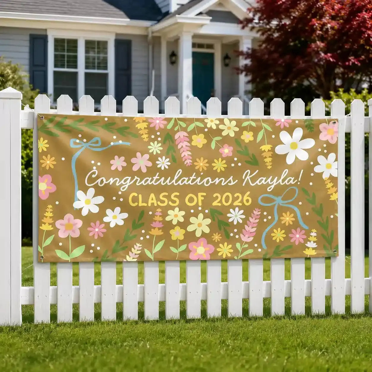 Custom Graduation Banner Class of 2026 Gift Duconspace