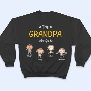 Custom Grandchild Names on T-shirt - Personalized Gift for Grandpa Duconspace