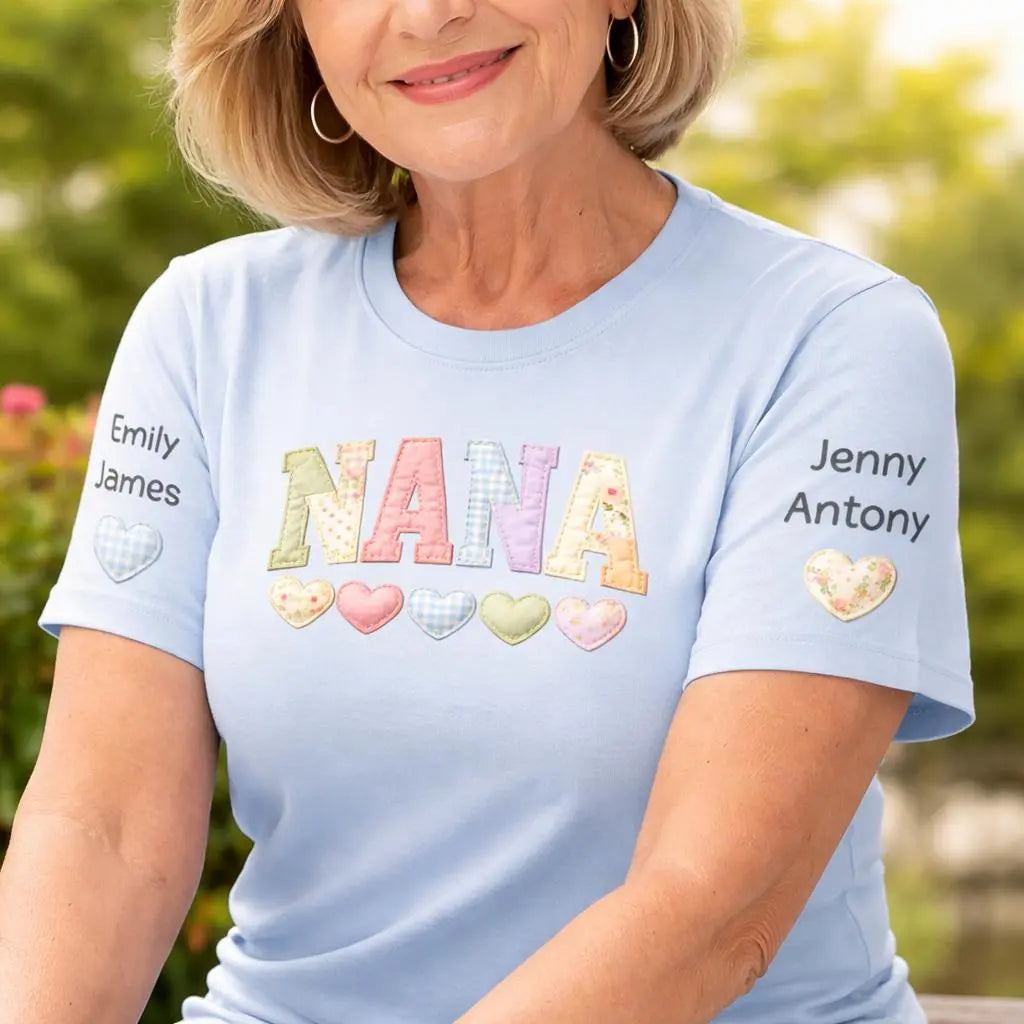 Custom Grandma Shirt with Grandkids Names Gift Duconspace