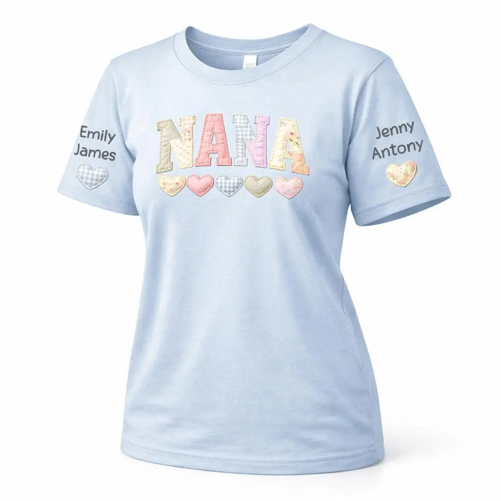Custom Grandma Shirt with Grandkids Names Gift Duconspace