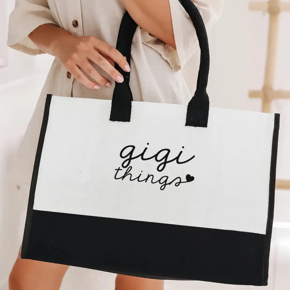 [Custom Grandma Tote] Personalized Canvas Gift - Grandma Things Bag