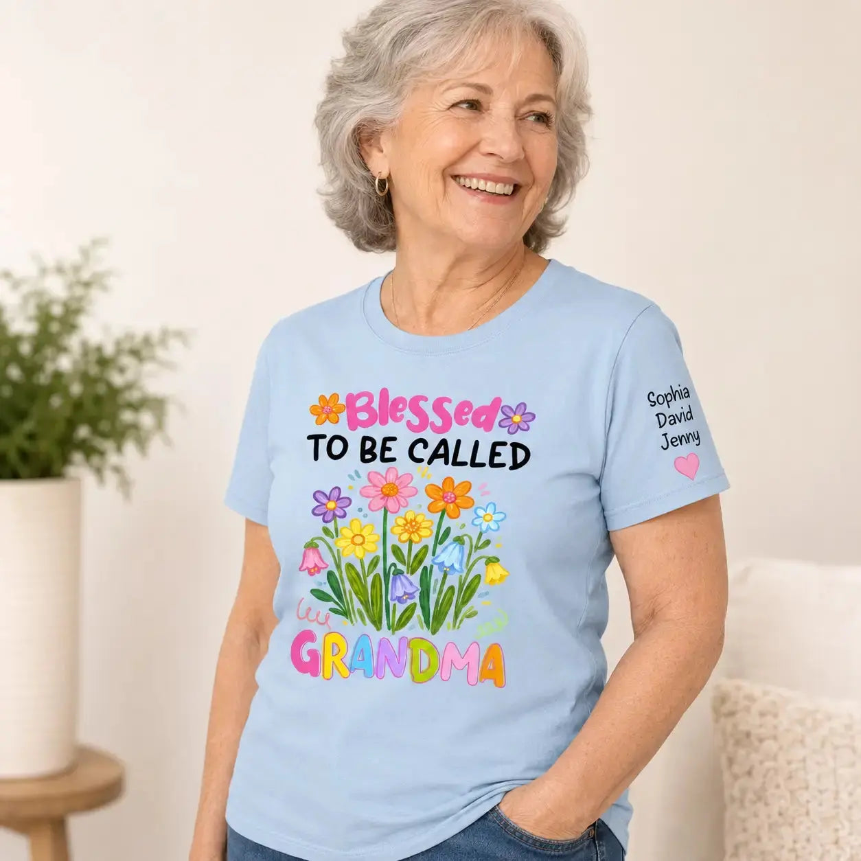 Custom Grandma Wildflowers Shirt - Personalized Gift for Mother Days Duconspace