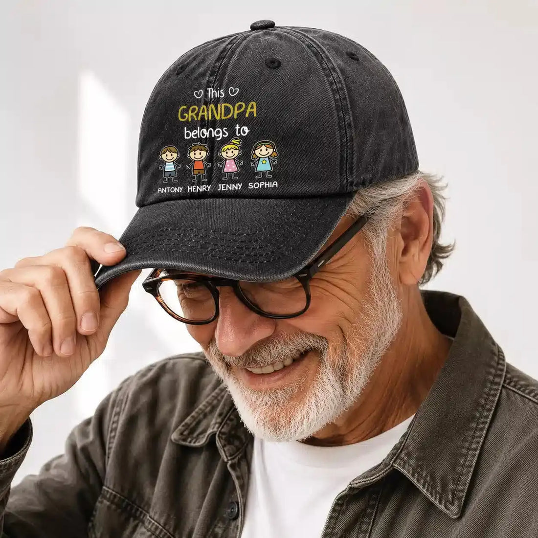 Custom Grandpa Cap With Grandkids Names Gift Duconspace