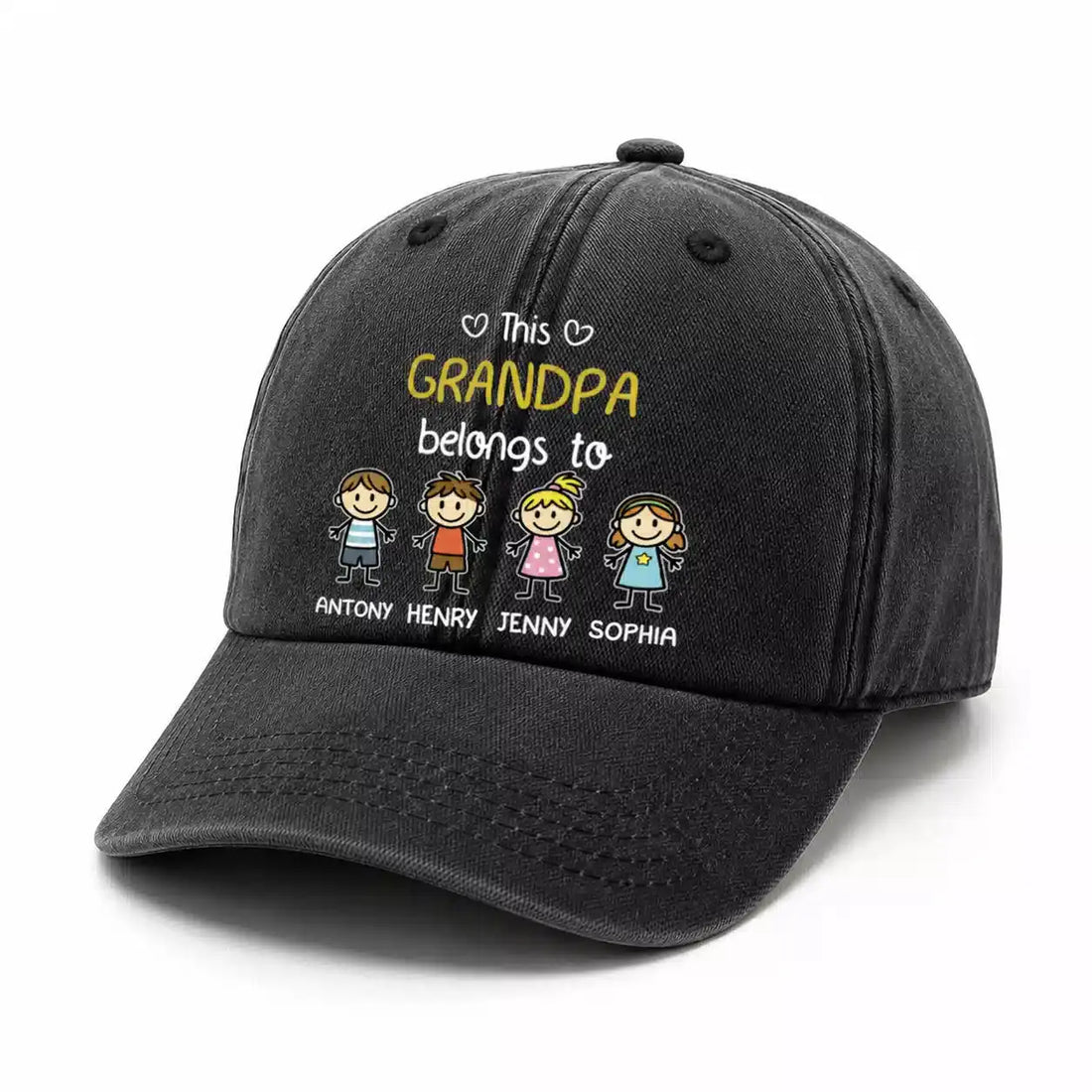 Custom Grandpa Cap With Grandkids Names Gift Duconspace