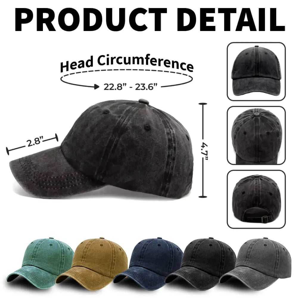 Custom Grandpa Denim Hat With Favorite People - Duconspace