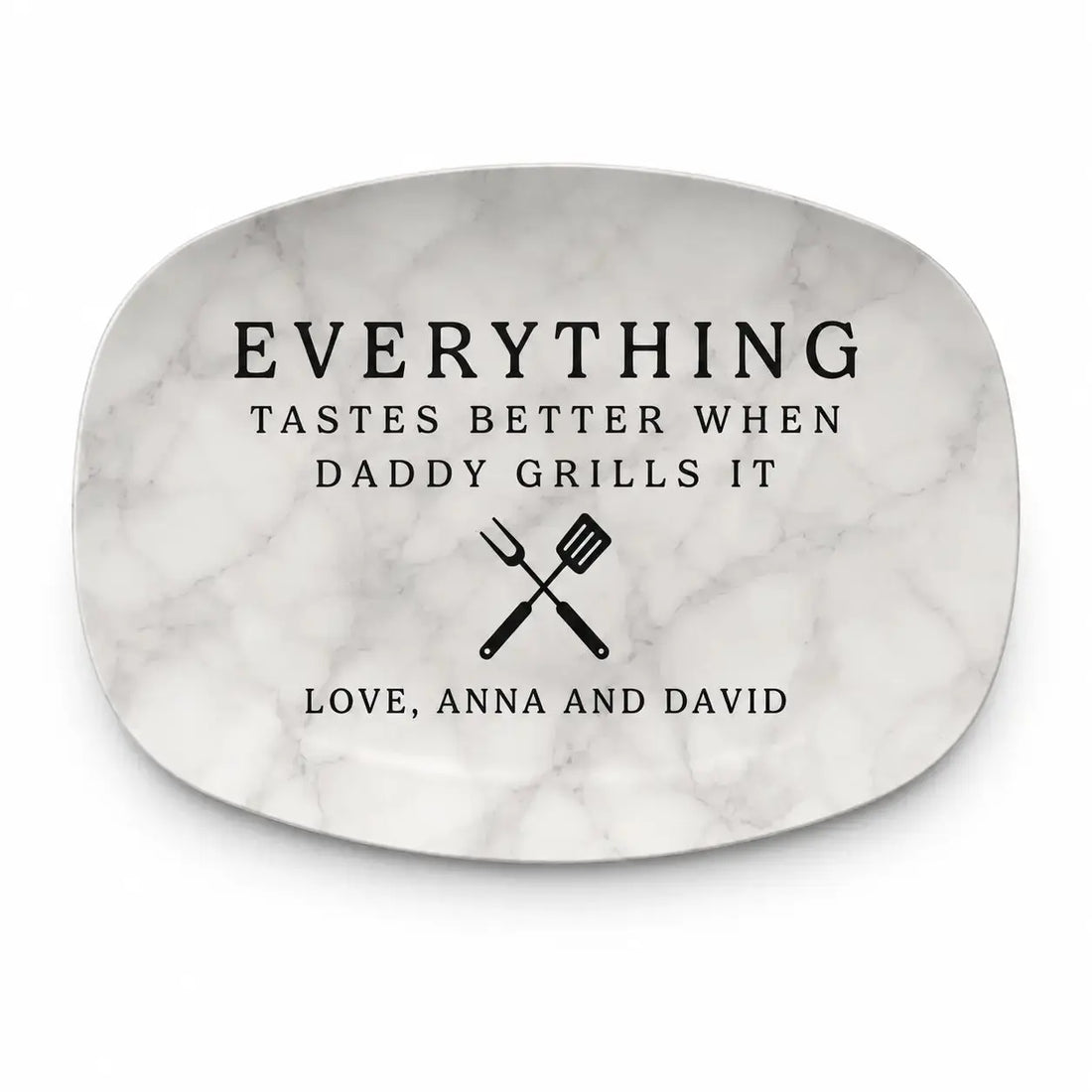 Custom Grill Master Plate - Personalized Gift for Dad, Grandpa Duconspace