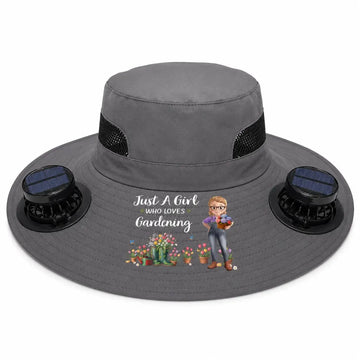 Custom Hat With Fans Solar Power - Personalized Gift for Gardeners Duconspace